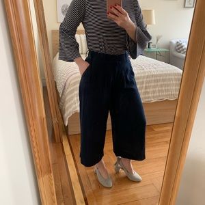 Madewell- Flowy Navy Culottes